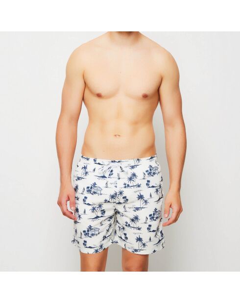 Pantaloncini da bagno canarini bianchi/blu