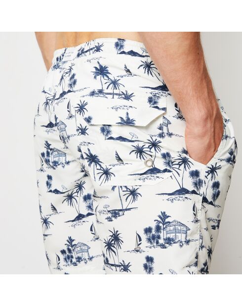 Pantaloncini da bagno canarini bianchi/blu