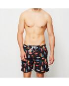 Short de bain Palette noir/multicolore