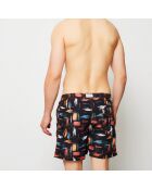 Short de bain Palette noir/multicolore