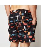 Short de bain Palette noir/multicolore
