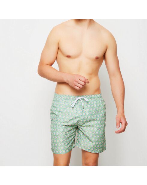 Bañador Nenuphar verde/rosa