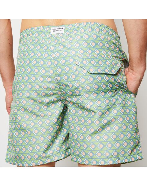 Bañador Nenuphar verde/rosa