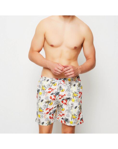 Pantaloncini da bagno Crab & Coco bianchi/rossi/gialli