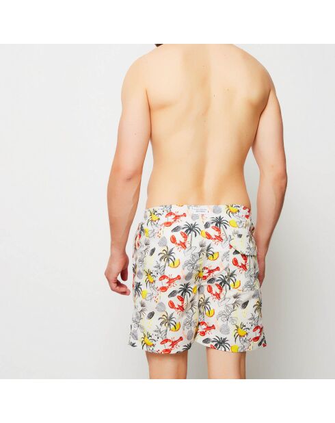 Pantaloncini da bagno Crab & Coco bianchi/rossi/gialli