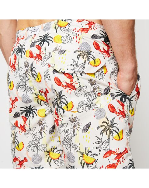 Pantaloncini da bagno Crab & Coco bianchi/rossi/gialli