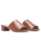 Pantoletten Camel Clo aus Leder