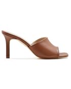 Sabot Loic in pelle color cammello - Tacco 7 cm