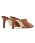 Sabot Loic in pelle color cammello - Tacco 7 cm