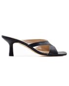 Sandales  en cuir Barbara noires - Talon 6cm