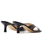 Sandales  en cuir Barbara noires - Talon 6cm