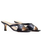 Sandales  en cuir Barbara noires - Talon 6cm