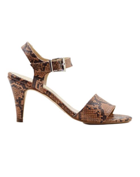 Sandali Oli nude in pelle - tacco 6 cm