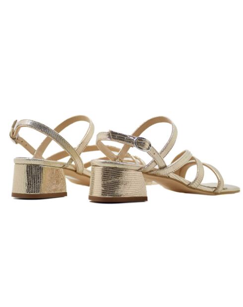 Sandalias Chila en piel platino