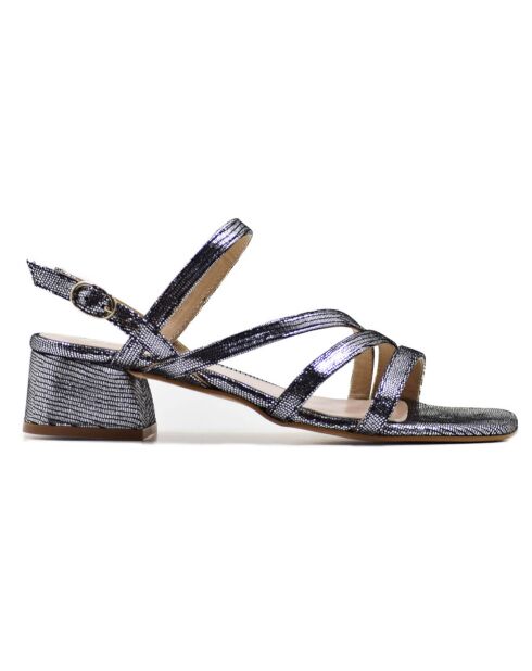 Sandalias de piel Chila plateadas