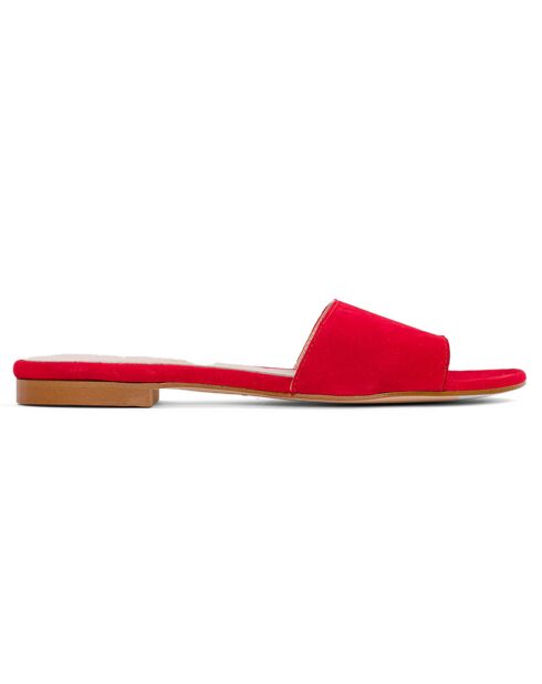 Mules Aita in pelle di velluto rosso