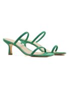 Sandalias Mila de gamuza verde claro - tacón de 6 cm