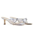 Mules Ali de piel plateada - tacón de 6 cm