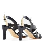 Sandales en Cuir Alma noires - Talon 8 cm
