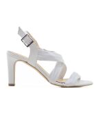 Sandalias Alma de piel blanca - tacón de 8 cm