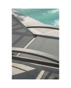 2 Bains de soleil Barcelona en aluminium et textilène anthracite - 195x74x32 cm