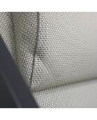 Chilienne Julia en textilène et aluminium anthracite - 102x58x100 cm