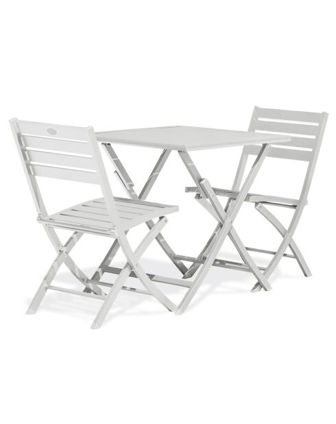 Marius Gartenset aus grauem Aluminium für 2 Personen