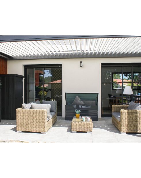 Scatola 350L Gartenbox Anthrazit - 120x61x62 cm