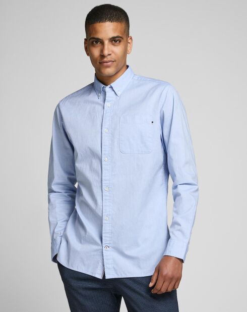 Chemise Jjeclassic Soft Oxford bleue