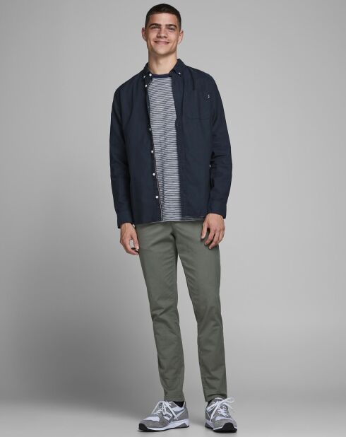 Jjeclassic Soft Oxford marineblauw overhemd