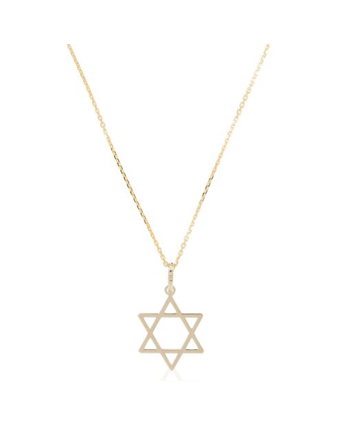 Pendentif Etoile de David or jaune