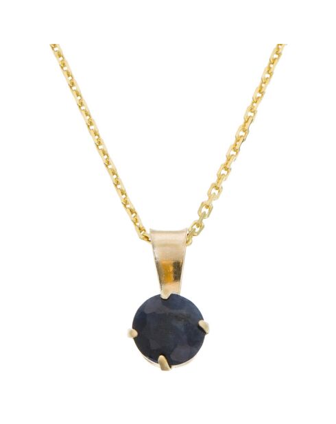 Ciondolo in oro giallo 0,7 ct con zaffiro