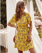 Robe Melissa jaune/multicolore