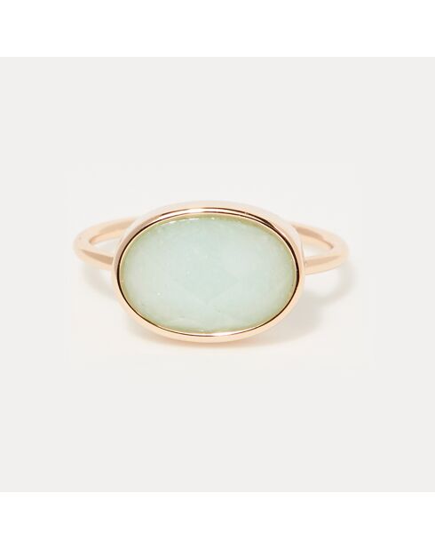Bague Noelie Amazonite en laiton doré
