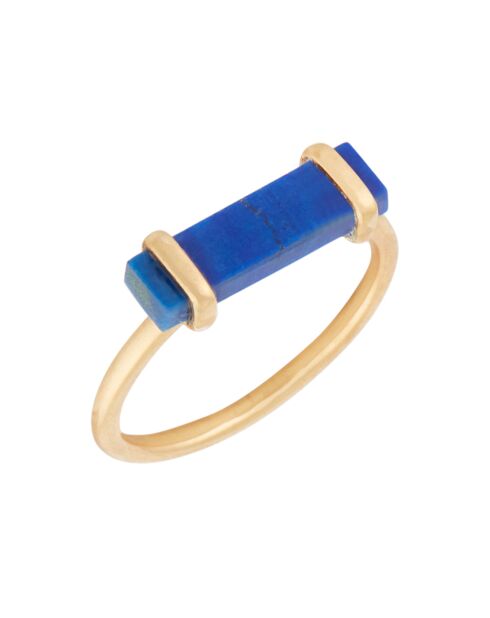 Bague Eléonore Lapis en laiton doré