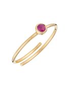 Bague ajustable Point Cyanite en laiton doré