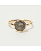 Bague Felicia Labradorite en laiton doré
