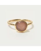 Bague Felicia Pierre de Lune orange en laiton doré