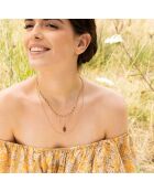 Collier Ivana Labradorite en laiton doré