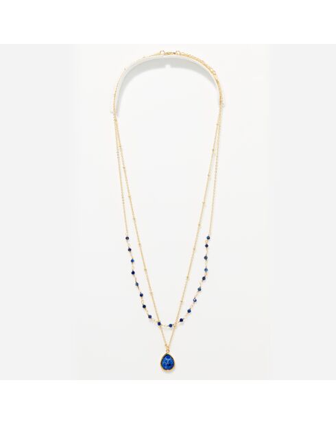 Lissandra Lapis Halskette aus Goldmessing