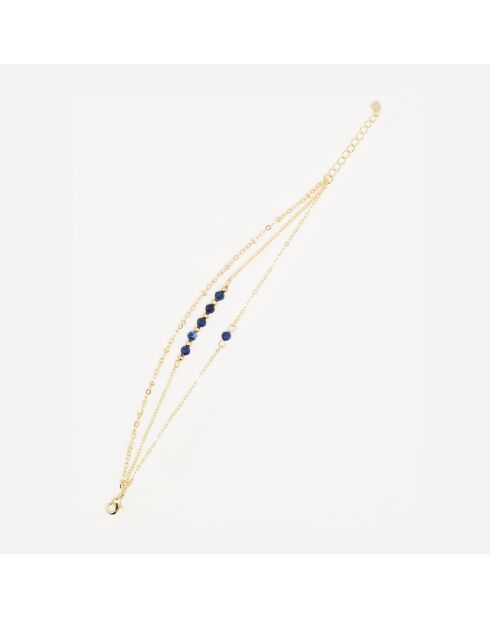 Noémie Lapis Armband aus goldfarbenem Messing