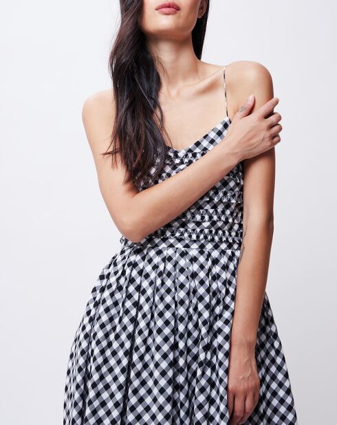 Robe à carreaux noire