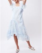 Robe Baby bleu/blanc