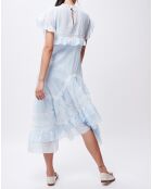 Robe Baby bleu/blanc