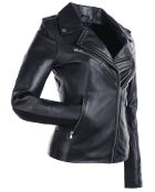 Veste en Cuir Hortence noire