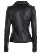 Veste en Cuir Hortence noire