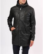 Manteau en Cuir Ibiza noir