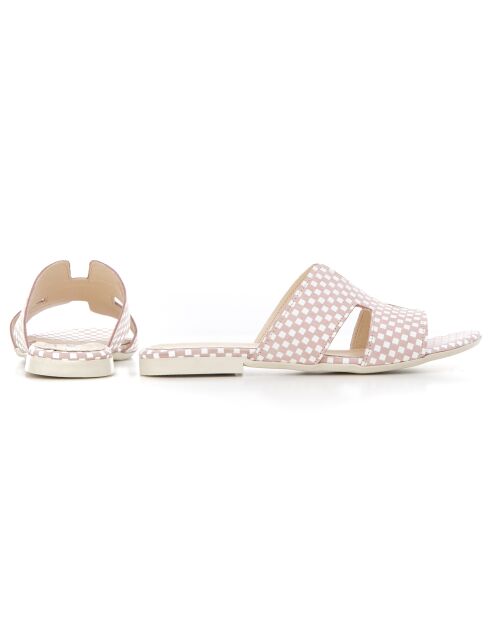 Mules en Cuir Sandy roses