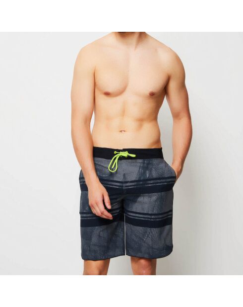 Grau/schwarze Racetracks Badeshorts