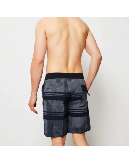 Grau/schwarze Racetracks Badeshorts